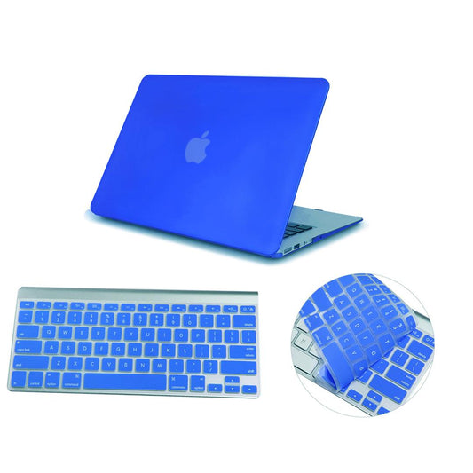 Matte Hardshell Case + Keyboard cover for Apple Macbook Blue