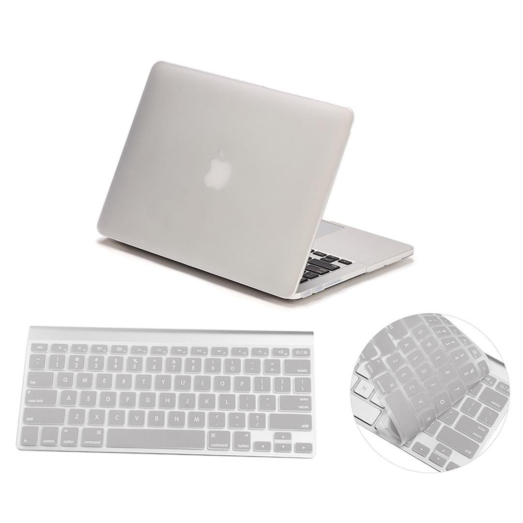Matte Hardshell Case + Keyboard cover for Apple Macbook Clear