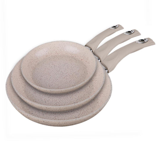 SOGA Non-Stick Fry Pan Marble Stone Ceramic Coated Skillet Pan Set 20cm, 24cm, 28cm