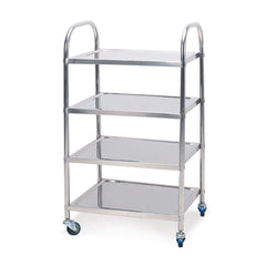 SOGA 4 Tier Stainless Steel Kitchen Dining Food Cart Trolley Utility 860x540x1170