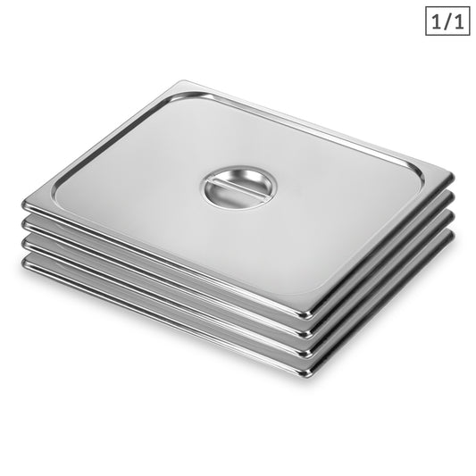 SOGA 4X Gastronorm GN Pan Lid Full Size 1/1 Stainless Steel Tray Top Cover