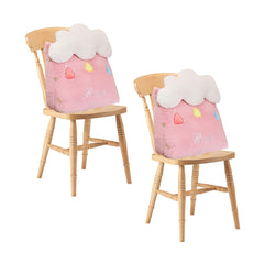 SOGA 2X Pink Cute Cloud Cushion Soft Leaning Lumbar Wedge Pillow Bedside Plush Home Decor