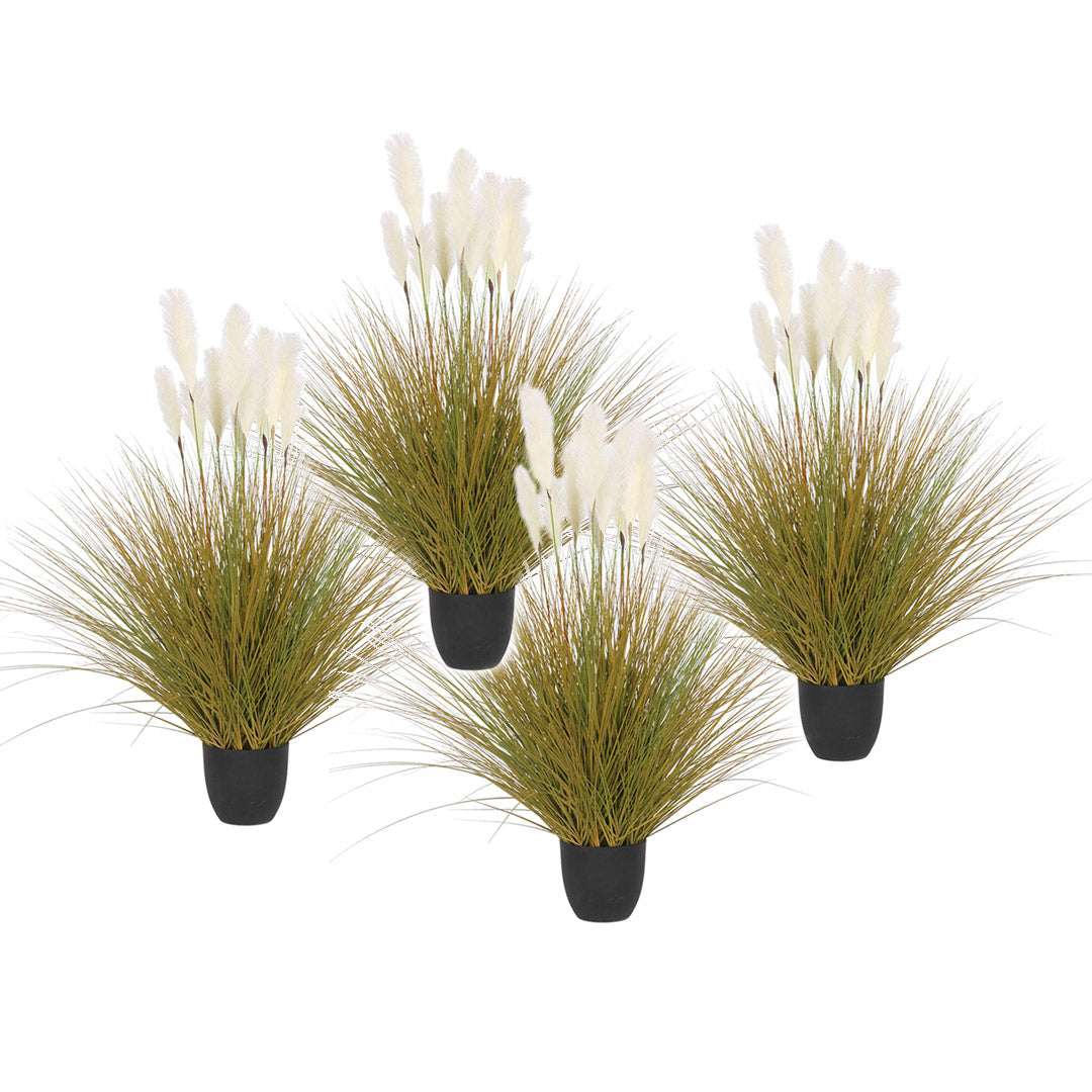 SOGA 4X 137cm Artificial Indoor Potted Reed Bulrush Grass Tree Fake Plant Simulation Decorative