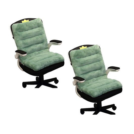 SOGA 2X Green One Piece Dino Cushion Office Sedentary Butt Mat Back Waist Chair Support Home Decor