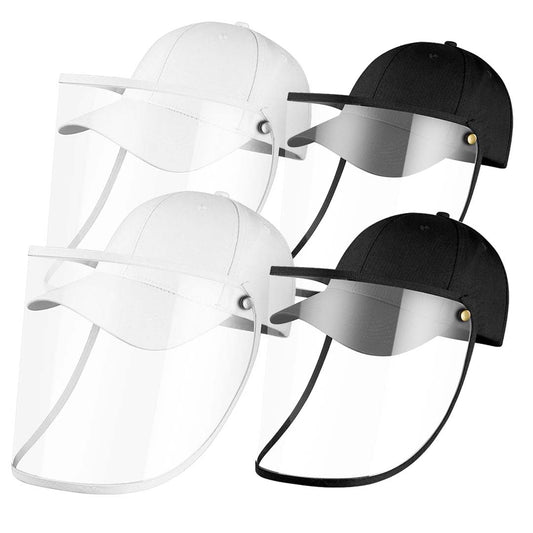 4X Outdoor Protection Hat Anti-Fog Pollution Dust Saliva Protective Cap Full Face HD Shield Cover Kids/Adult White Black