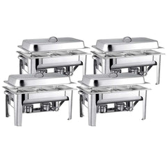 SOGA 4X 9L Stainless Steel 3 Pans Bain-marie Chafing Catering Dish Buffet Food Warmer