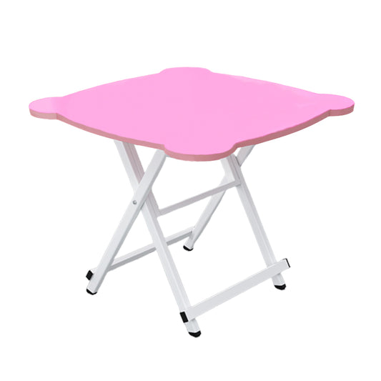 SOGA Pink Minimalist Cat Ear Folding Table Indoor Outdoor Portable Stall Desk Home Decor