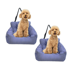 SOGA 2X Blue Pet Car Seat Sofa Safety Soft Padded Portable Travel Carrier Bed