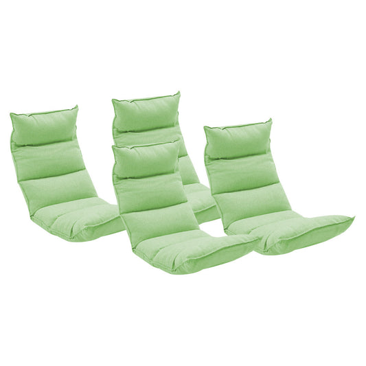 SOGA 4X Foldable Tatami Floor Sofa Bed Meditation Lounge Chair Recliner Lazy Couch Green