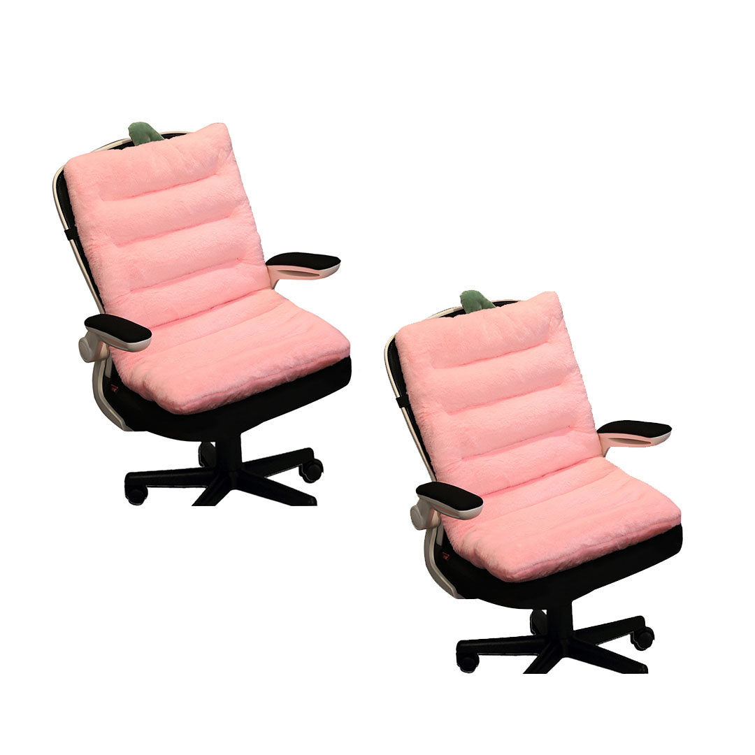 SOGA 2X Pink One Piece Strawberry Cushion Office Sedentary Butt Mat Back Waist Chair Support Home Decor