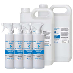 2X 5L and 4X 500ML Standard Grade Disinfectant Anti-Bacterial Alcohol Spray Bottle