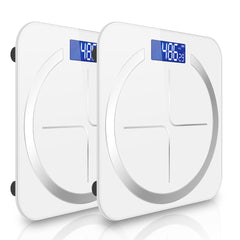 SOGA 2X 180kg Glass LCD Digital Fitness Weight Bathroom Body Electronic Scales White