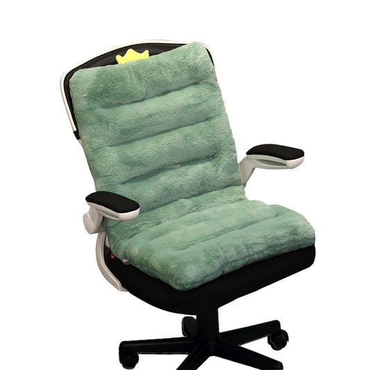 SOGA Green One Piece Dino Cushion Office Sedentary Butt Mat Back Waist Chair Support Home Decor