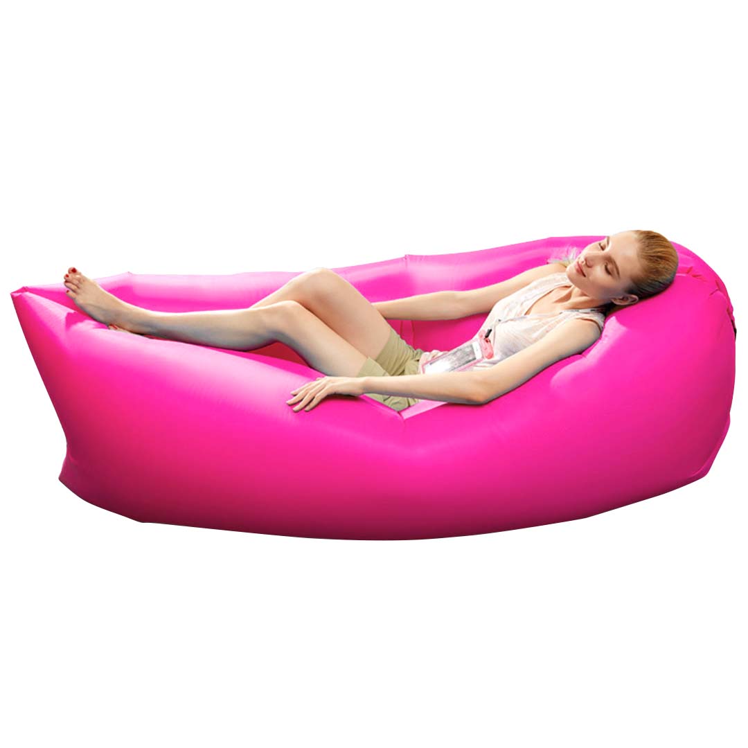 Fast Inflatable Sleeping Bag Lazy Air Sofa Pink