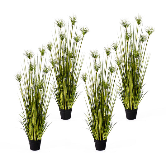 SOGA 4X Cyperus Papyrus Plant Tree Artificial Green Grass, Home Or Office Indoor Greenery Accent