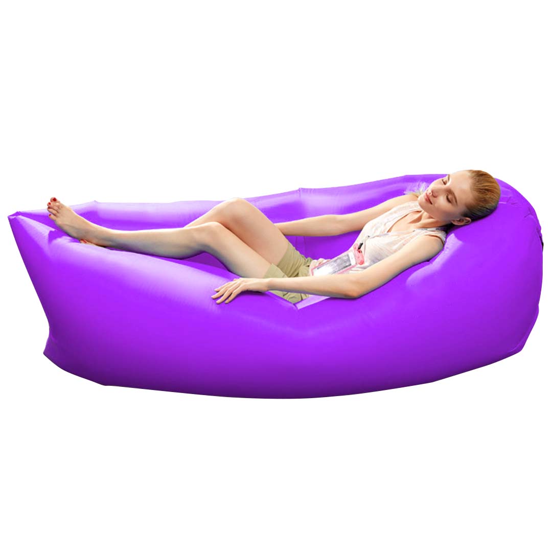 Fast Inflatable Sleeping Bag Lazy Air Sofa Purple