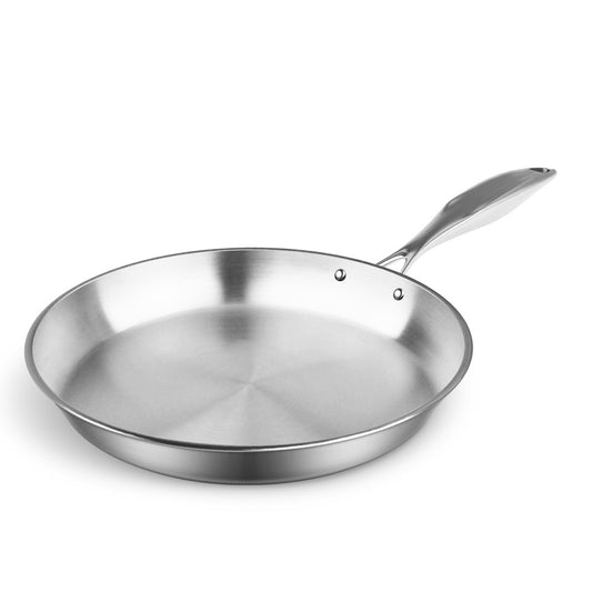 SOGA Stainless Steel Fry Pan 36cm Frying Pan Top Grade Induction Cooking FryPan
