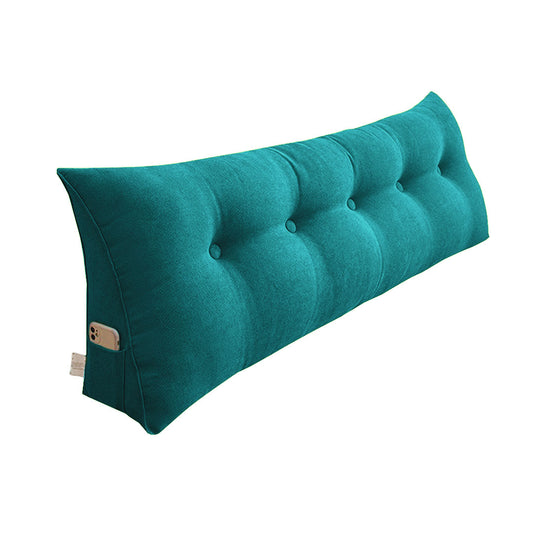 SOGA 120cm Blue Green Triangular Wedge Bed Pillow Headboard Backrest Bedside Tatami Cushion Home Decor