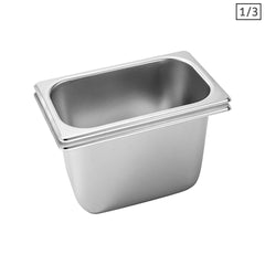 SOGA 2X Gastronorm GN Pan Full Size 1/3 GN Pan 20cm Deep Stainless Steel Tray