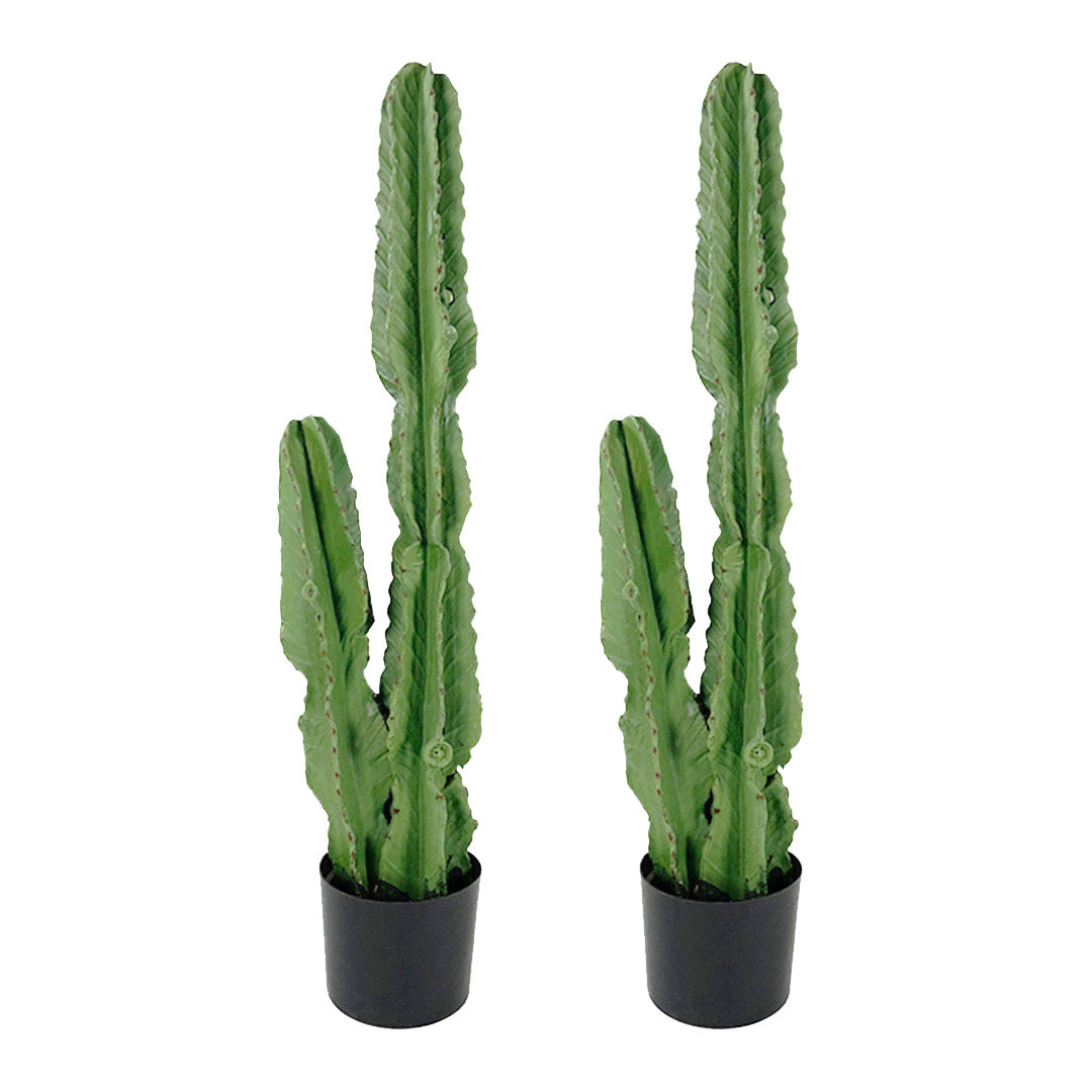 SOGA 2X 95cm Green Artificial Indoor Cactus Tree Fake Plant Simulation Decorative 2 Heads