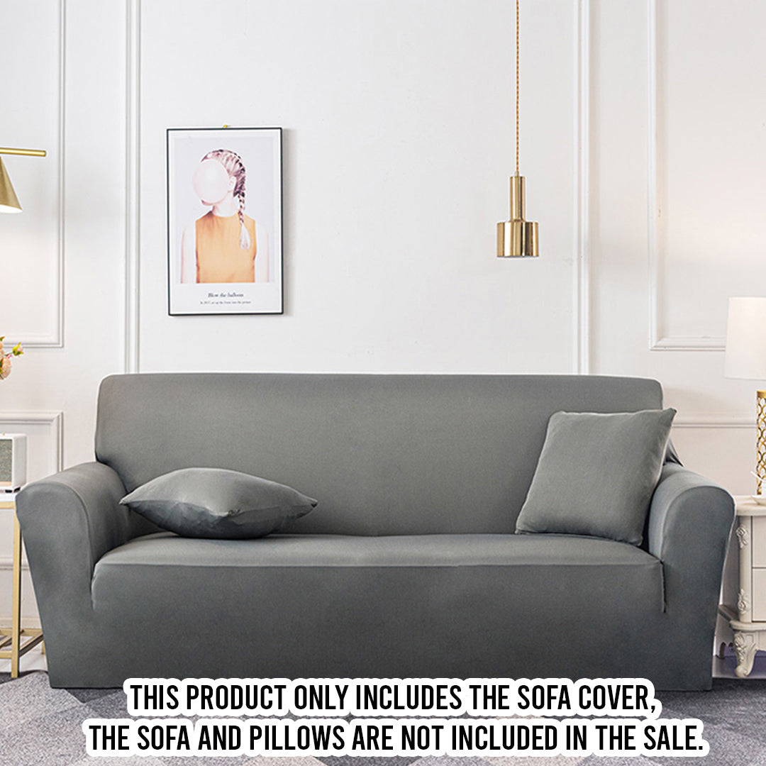 SOGA 3-Seater Grey Sofa Cover Couch Protector High Stretch Lounge Slipcover Home Decor