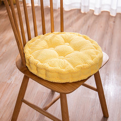 SOGA 2X Yellow Round Cushion Soft Leaning Plush Backrest Throw Seat Pillow Home Office Decor