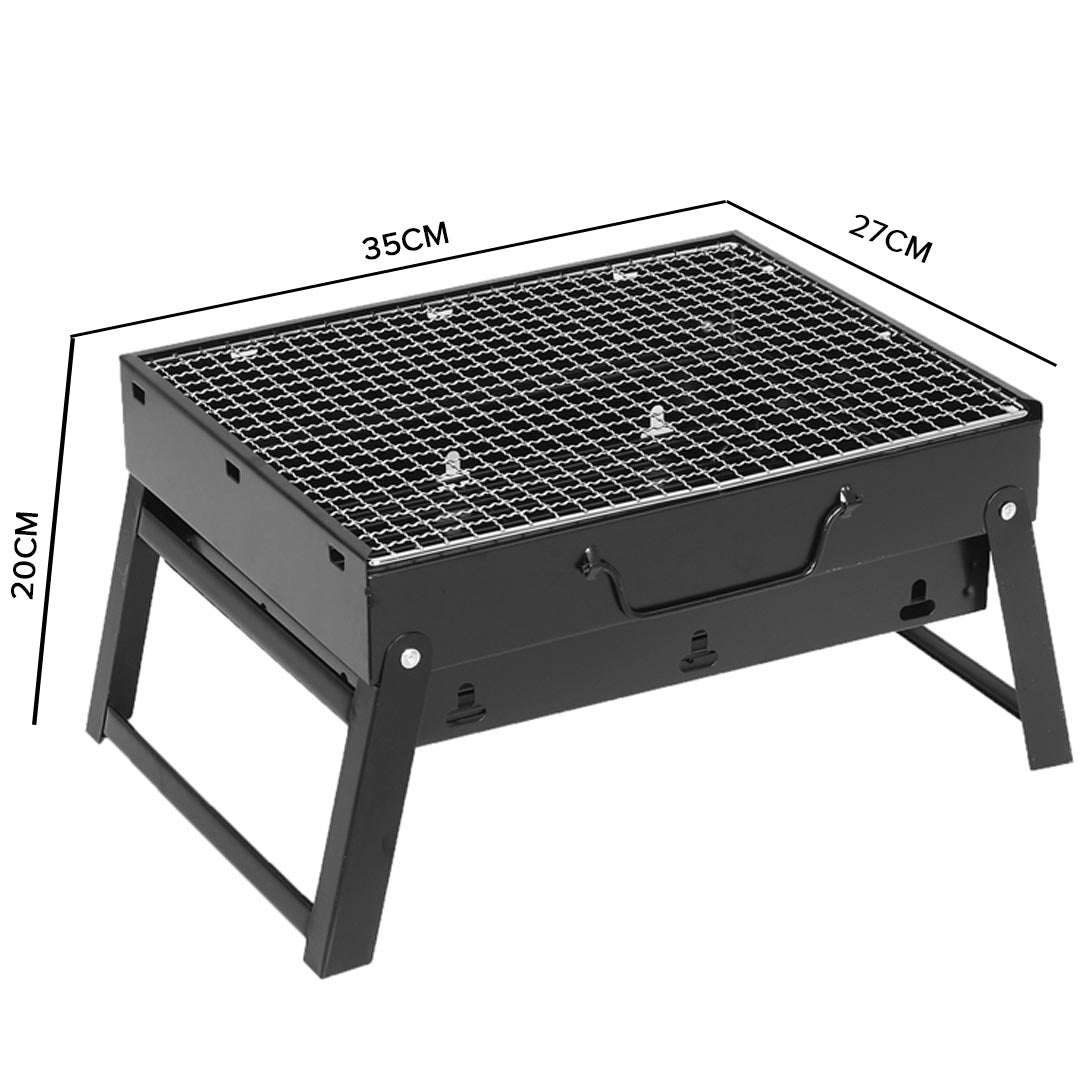 SOGA 2X Portable Mini Folding Thick Box-Type Charcoal Grill for Outdoor BBQ Camping