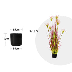 SOGA 4X 120cm Purple-Red Artificial Indoor Potted Papyrus Plant Tree Fake Simulation Decorative