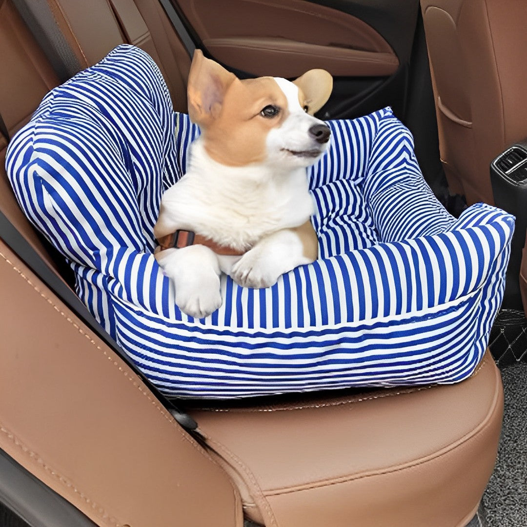 SOGA 2X Blue Pet Car Seat Sofa Safety Soft Padded Portable Travel Carrier Bed