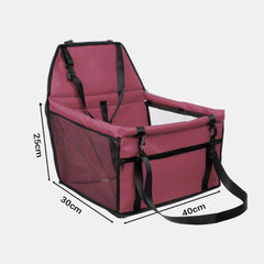 SOGA Waterproof Pet Booster Car Seat Breathable Mesh Safety Travel Portable Dog Carrier Bag