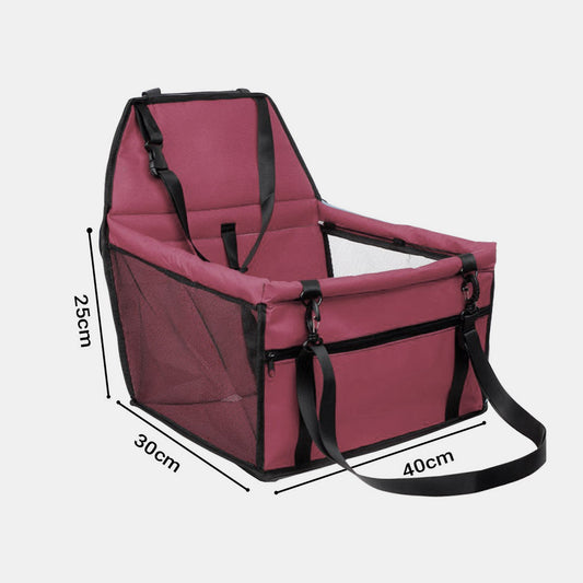 SOGA 2X Waterproof Pet Booster Car Seat Breathable Mesh Safety Travel Portable Dog Carrier Bag