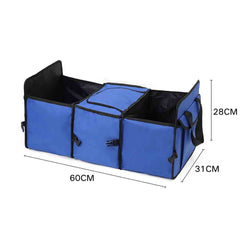 SOGA 2X Car Portable Storage Box Waterproof Oxford Cloth Multifunction Organizer Blue