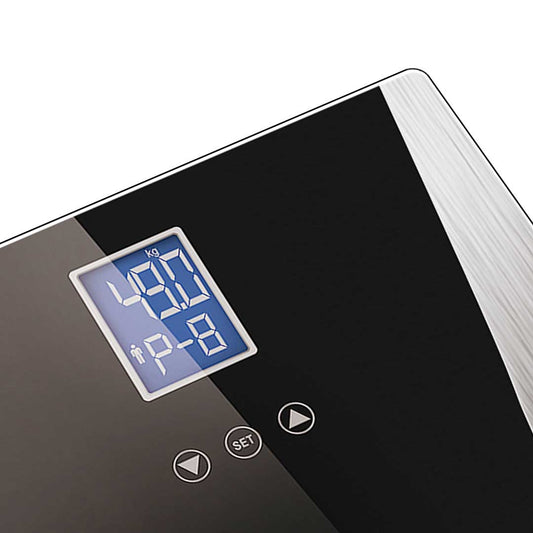 SOGA Wireless Digital Body Fat LCD Bathroom Weighing Scale Electronic Weight Tracker Black