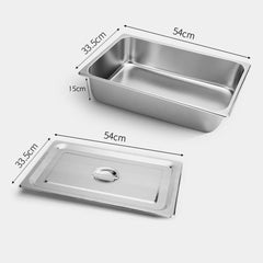SOGA 12X Gastronorm GN Pan Full Size 1/1 GN Pan 15cm Deep Stainless Steel Tray With Lid