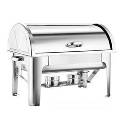 SOGA 4X 4.5L Dual Tray Stainless Steel Roll Top Chafing Dish Food Warmer