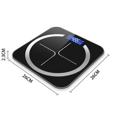 SOGA 2X 180kg Glass LCD Digital Fitness Weight Bathroom Body Electronic Scales Black/Pink