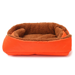 SOGA Orange Dual-purpose Cushion Nest Cat Dog Bed Warm Plush Kennel Mat Pet Home Travel Essentials