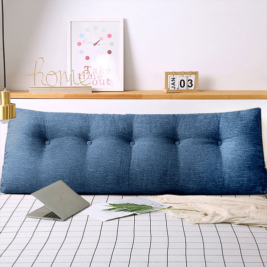 SOGA 2X 120cm Blue Triangular Wedge Bed Pillow Headboard Backrest Bedside Tatami Cushion Home Decor