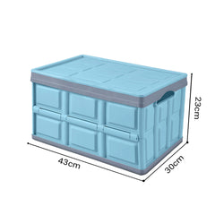 SOGA 4X 30L Collapsible Car Trunk Storage Multifunctional Foldable Box Blue