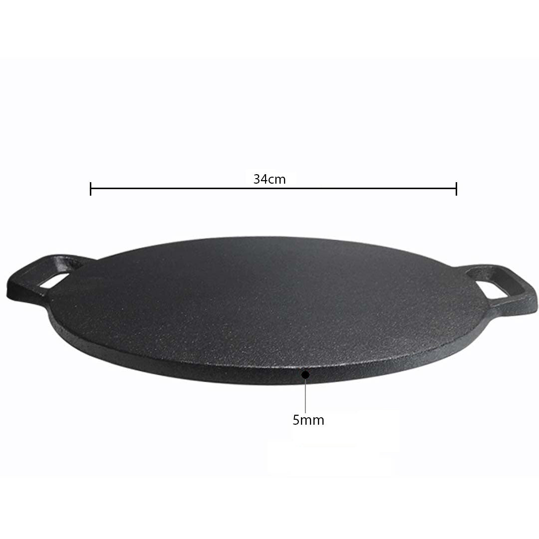 SOGA Cast Iron Induction Crepes Pan Baking Cookie Pancake Pizza Bakeware