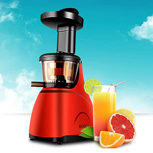 SOGA Cold Press Slow Juicer Fruit Vegetable Processor Juice Extractor Red