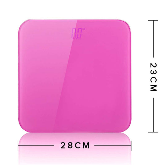 SOGA 2X 180kg Digital Fitness Weight Bathroom Gym Body Glass LCD Electronic Scales White/Pink