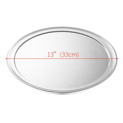 SOGA 2X 13-inch Round Aluminum Steel Pizza Tray Home Oven Baking Plate Pan