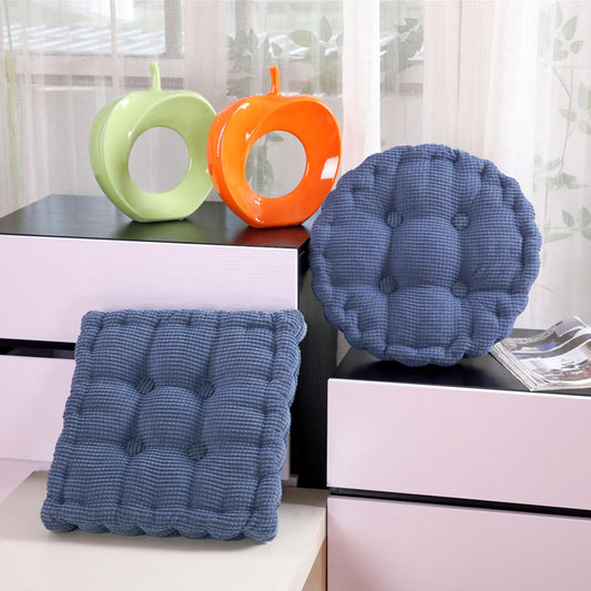 SOGA Blue Round Cushion Soft Leaning Plush Backrest Throw Seat Pillow Home Office Decor