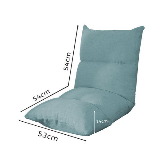 SOGA Lounge Floor Recliner Adjustable Lazy Sofa Bed Folding Game Chair Mint Green
