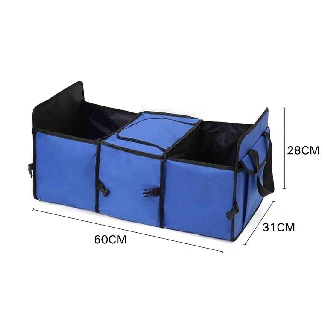 SOGA Car Portable Storage Box Waterproof Oxford Cloth Multifunction Organizer Blue