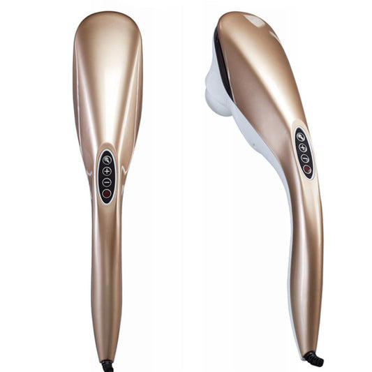 SOGA 6 Heads Portable Handheld Massager Soothing Stimulate Blood Flow Shoulder Gold