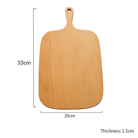 SOGA 2X 33cm Brown Rectangle Wooden Serving Tray Chopping Board Paddle with Handle Home Decor
