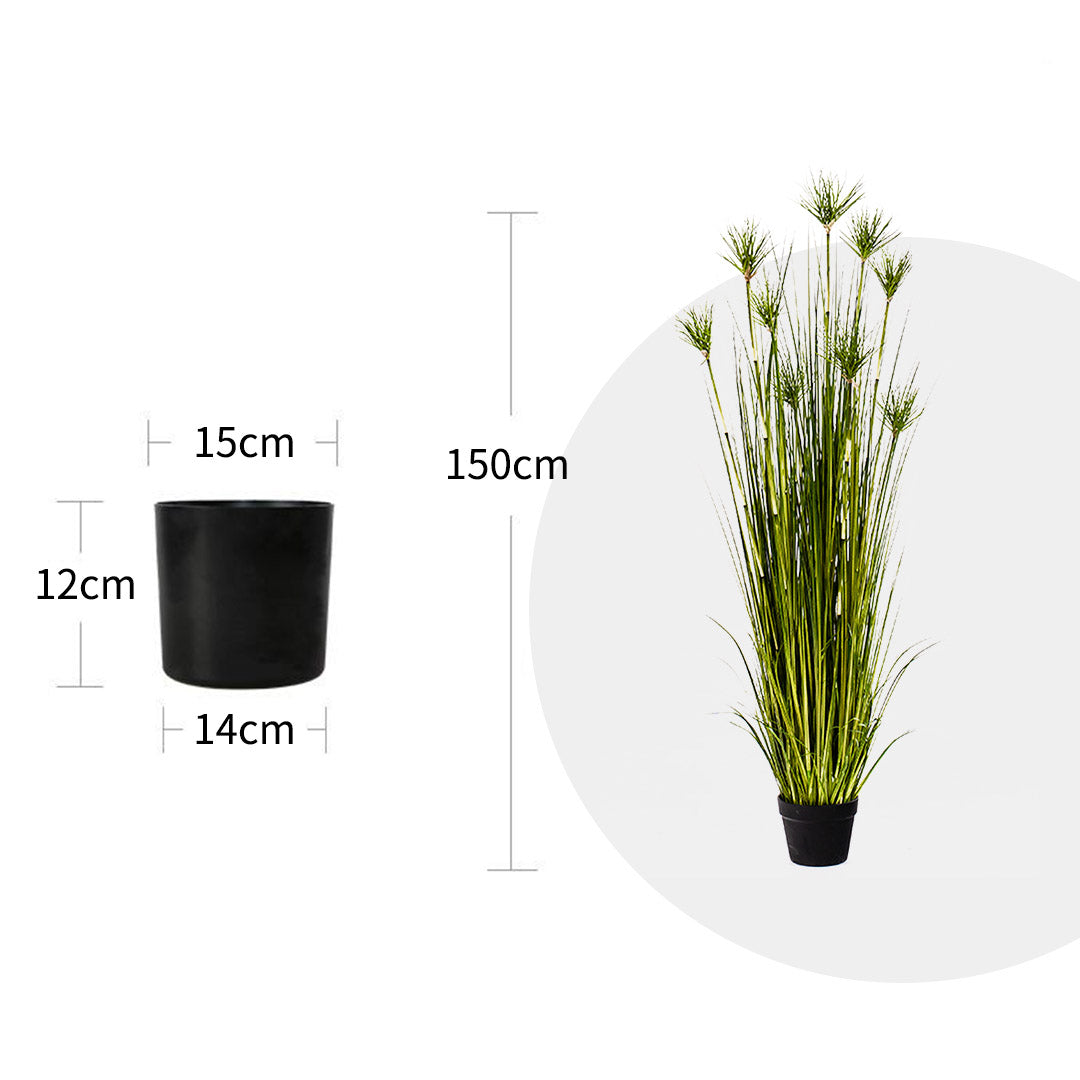 SOGA 4X 150cm Green Artificial Indoor Potted Papyrus Plant Tree Fake Simulation Decorative