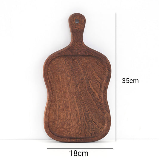 SOGA 18cm Brown Wooden Serving Tray Board Paddle with Handle Home Decor